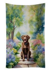 Chesapeake Bay Retriever Spring Path Kitchen Towel Dish Cloths Guest Hand Towel Decorative Bathroom Towel for Face,Tea, Dishcloth, Kitchen and Ba