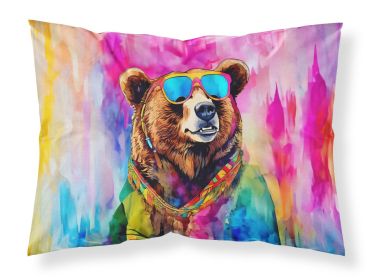 NEW Hippie Animal Grizzly Bear Standard Pillowcase Lightweight Super Soft Easy Care Decorative Artwork Pillowcase, Standard